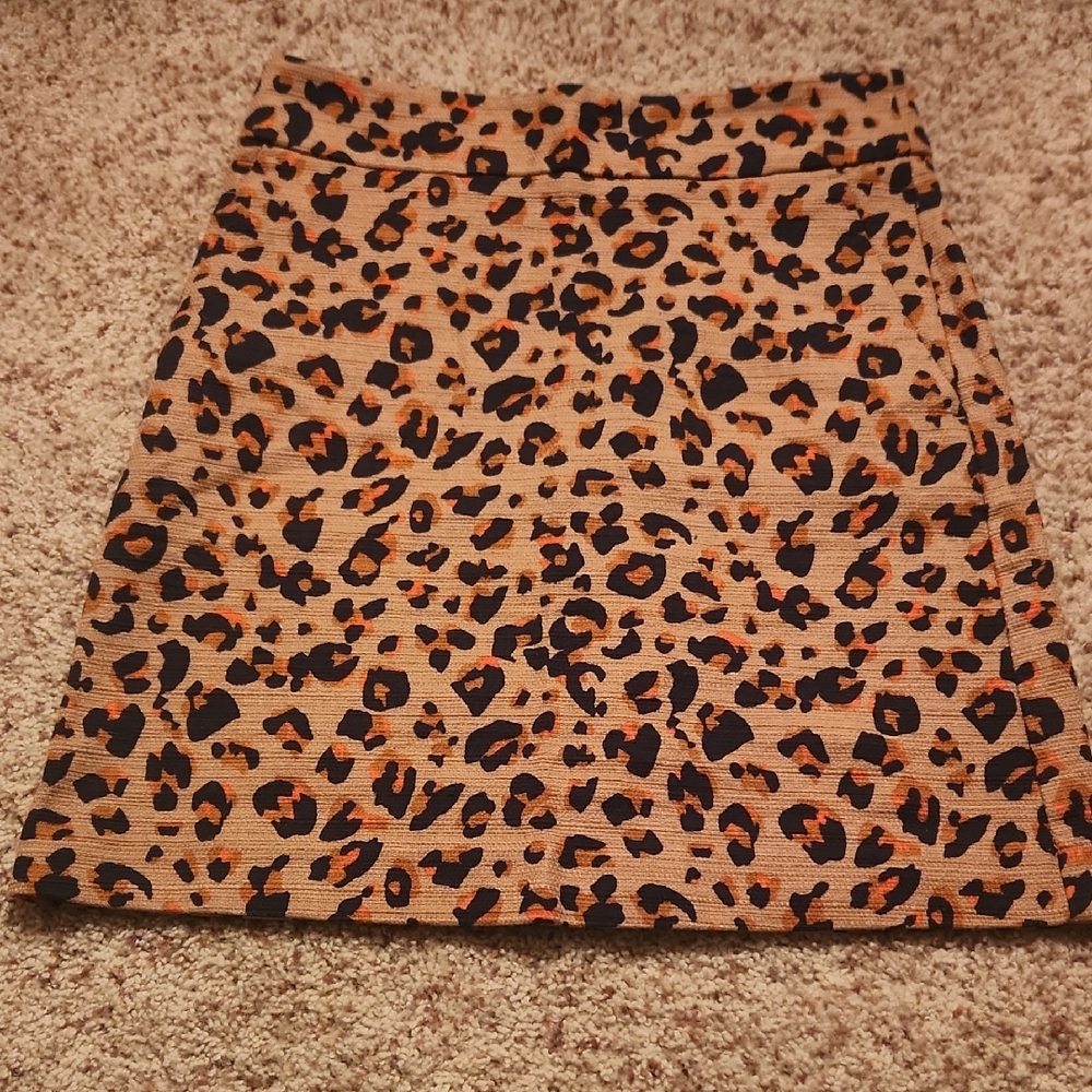 LOFT Black and Tan Mini Pencil Skirt Cocktail